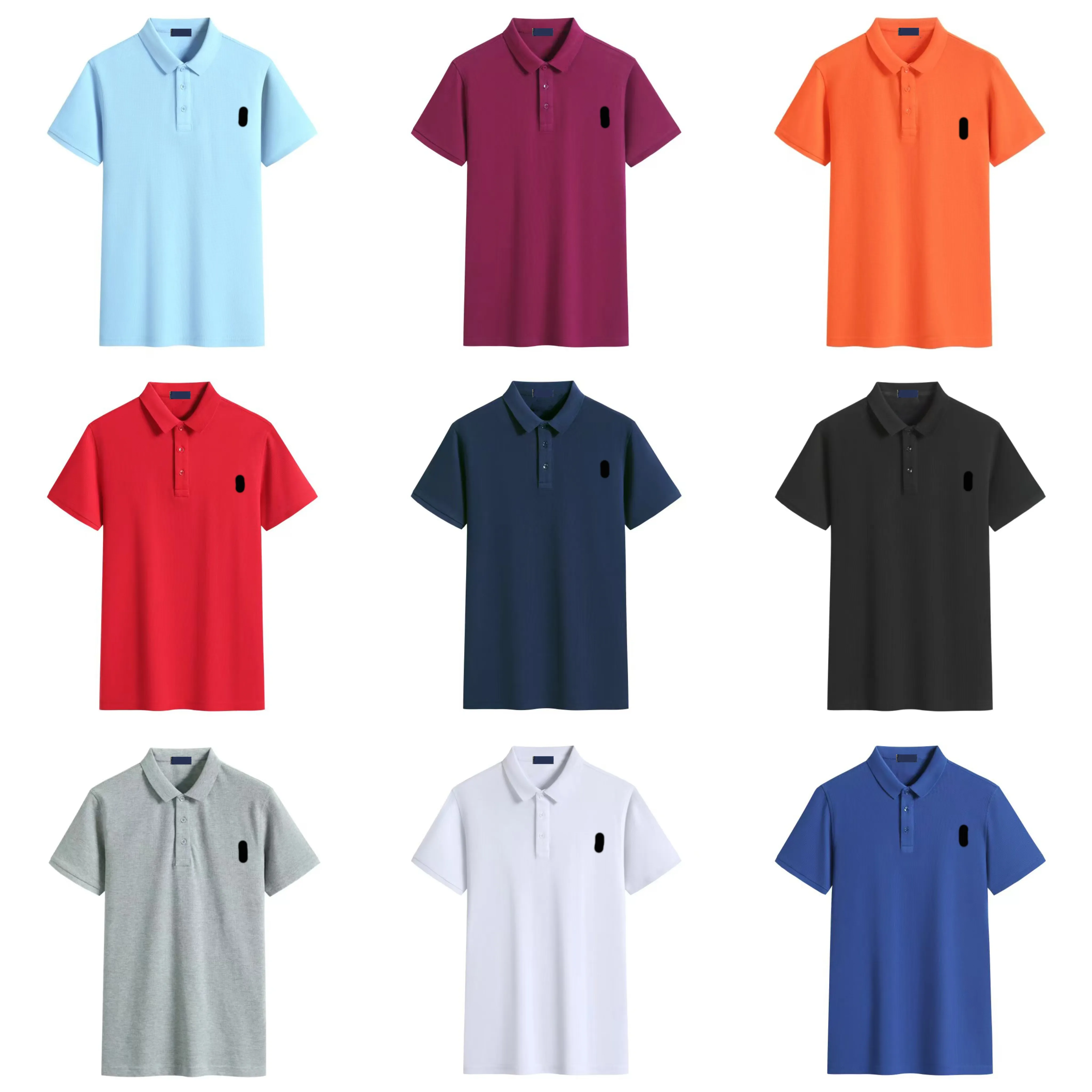 Camisa Polo Mens Designer Camisa Polo Camiseta Tees High End Estilista Carta Algodão V Pescoço Homens Tops Tees Mulher Camisetas Luxo Casual Casal Roupas Tamanho Asiático XXXXL 4XL