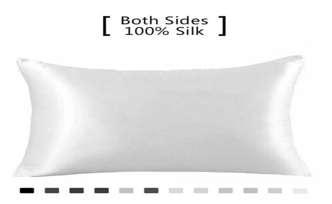 Silk Pillowcase Ice Silk Pillowcase 100 Pure Natural Mulberry Standard Size Pillow Cases Cover Hidd17431375