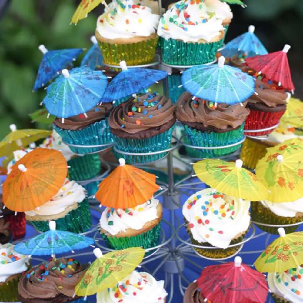 Lot De 30 Mini Parapluies à Cocktail En Bambou - 10 Cm, Couleurs Vives, Pour Décorer Boissons Et Desserts