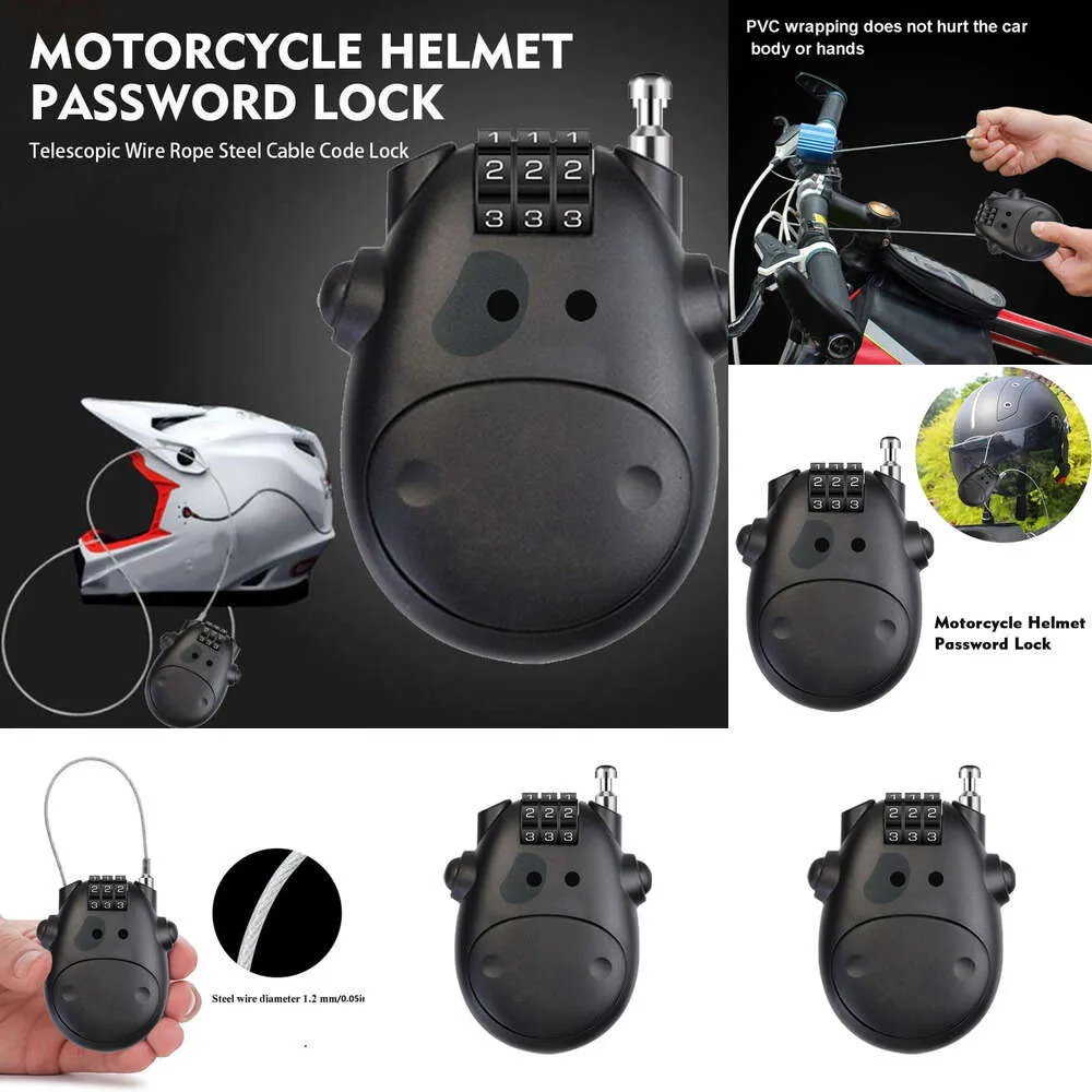 Nuova moto cavo in acciaio Lage Hine anti casco sicurezza bicicletta auto portatile passeggino blocco furto di bambino Y1g9