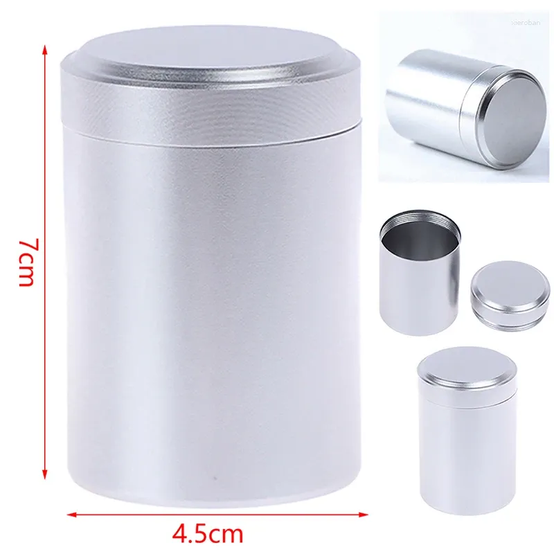 Bouteilles de rangement Portable Mini Tea Can Aluminium Stash Jar Sceau d'odeur Conteneur d'odeur Spice Organizer Pot Cuisine