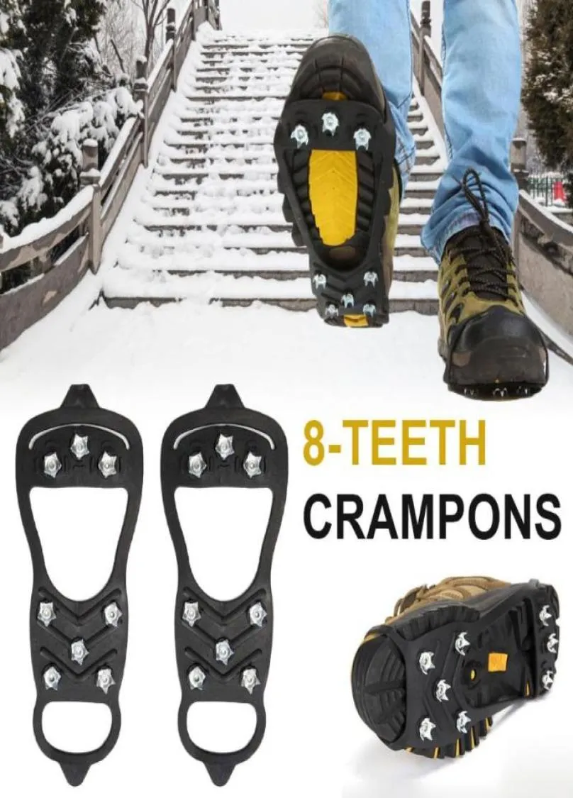 Cords Slings And Webbing 8Tooth NonSlip Crampons For Snow Walking On Icy Roads Ice Surface Fall Prevention Simple Hiking Huntin9087313