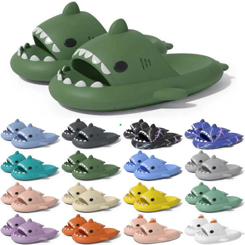 Frete Grátis Designer Shark Slides Uma Sandália Chinelo para Homens Mulheres GAI Sandálias Pantoufle Mules Homens Mulheres Chinelos Treinadores Flip Flops Sandles Color40 Tendências