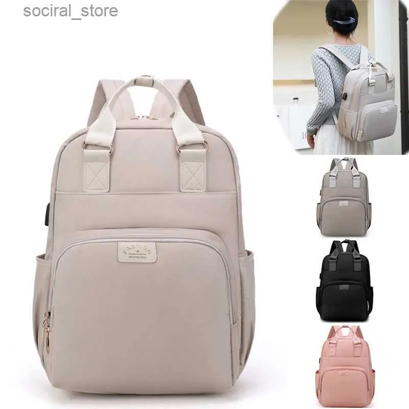 Diaper Bags Baby Diaper Bag Maternity Backpack for Mom Fashion Mommy Travel Nappy Backpacks Waterproof Baby Changing Nursing BagsL240305