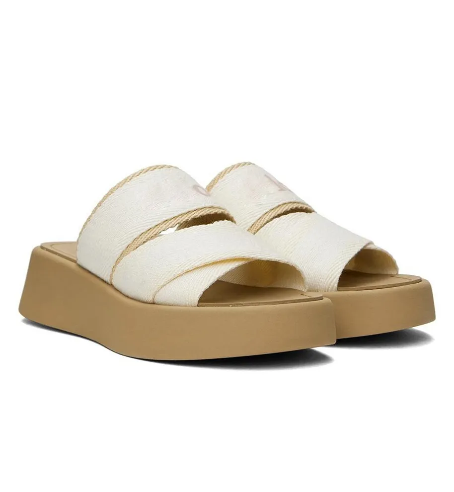 Zomer Luxe Dames Mila Sandalen Schoenen Gekruiste bandjes Casual Wandelen Gemakkelijk te dragen Comfort Slip-on Muiltje Ontwerp Dikke zool Strandslippers