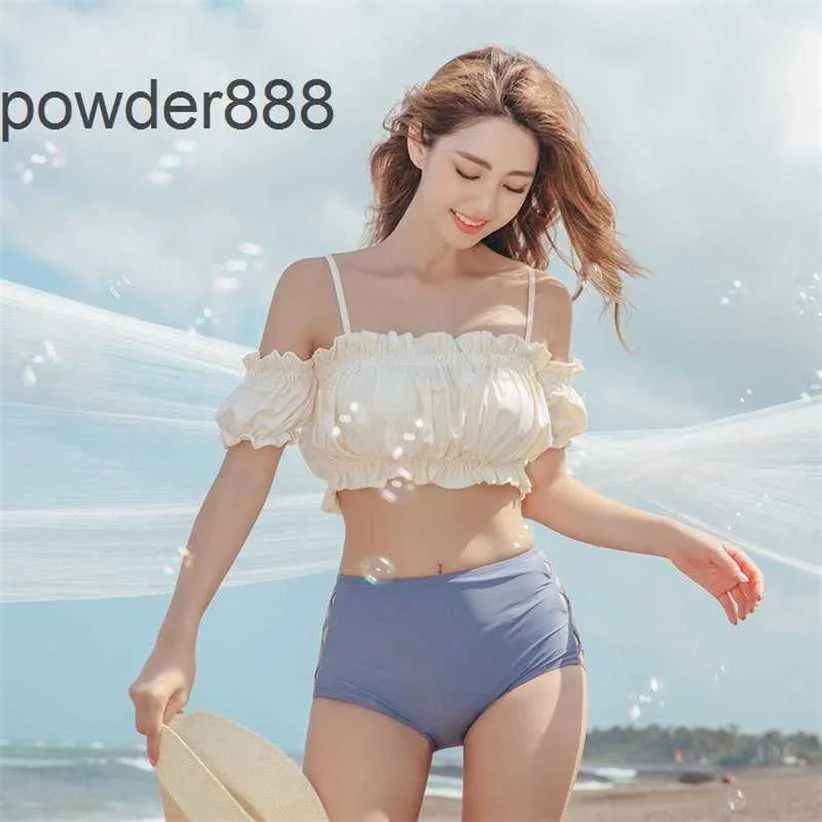 Swimsuit Womens Super Fairy Small Fragrance Conservative Triangle Body Show Thin Bikini Two Piece Suit Ins New Hot Spring Swimsuit