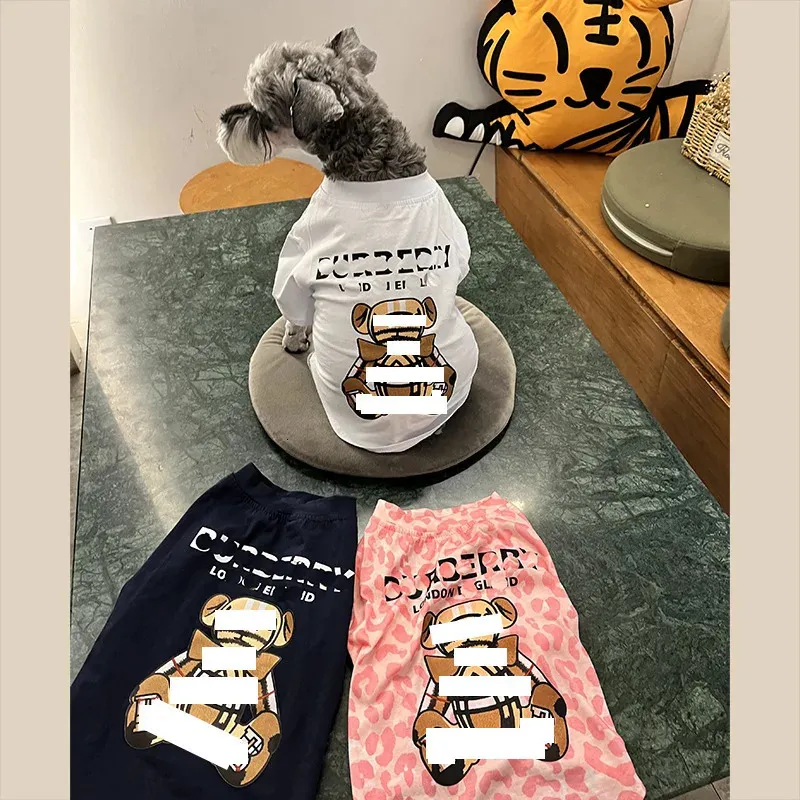 Vestiti estivi per animali domestici Camicia per gatti Cane di taglia piccola e media Schnauzer Abbigliamento per orsacchiotti Maglietta sottile Costume Abbigliamento 240228