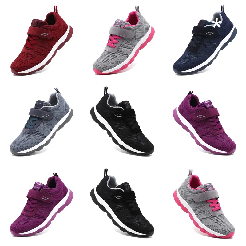 2024 Zapatos para correr de verano Diseñador para mujer Zapatillas de deporte de moda Blanco Negro Azul Rojo Cómodo Superficie de malla-048 Entrenadores deportivos al aire libre para mujer GAI Sneaker Shoes