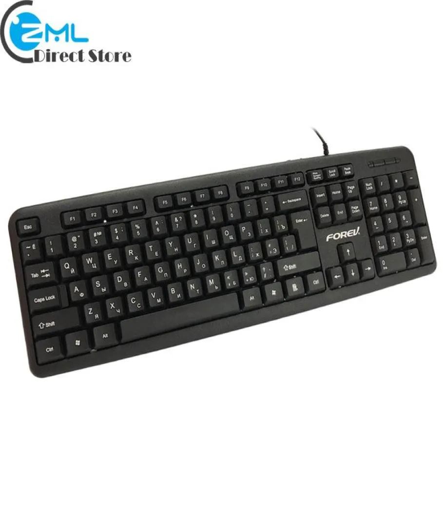 Clavier russe filaire PC ordinateur anglais Standard 104 touches impression UV conception ergonomique pour claviers de bureau 2865232