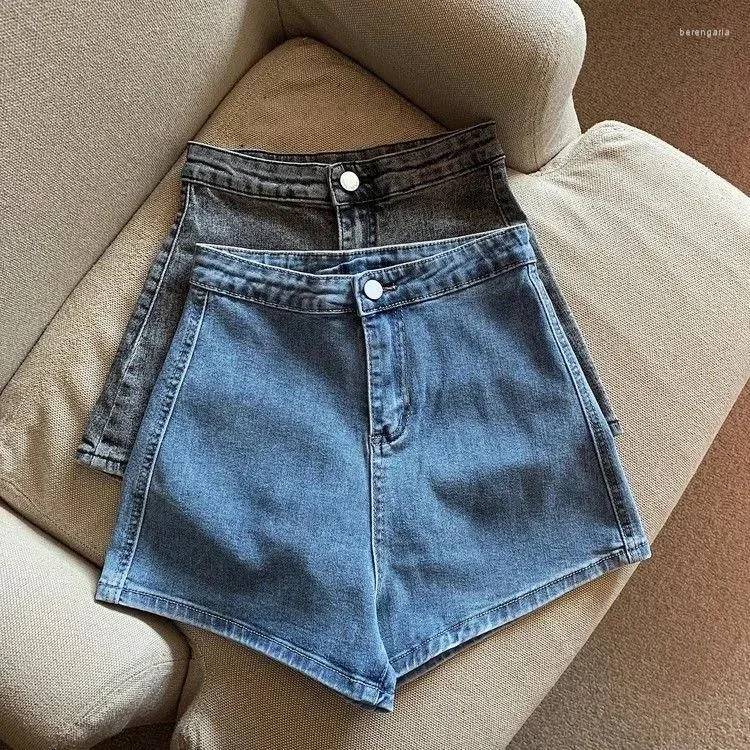 Shorts pour femmes taille haute femmes été rétro a-line pantalon jean pour petits vêtements