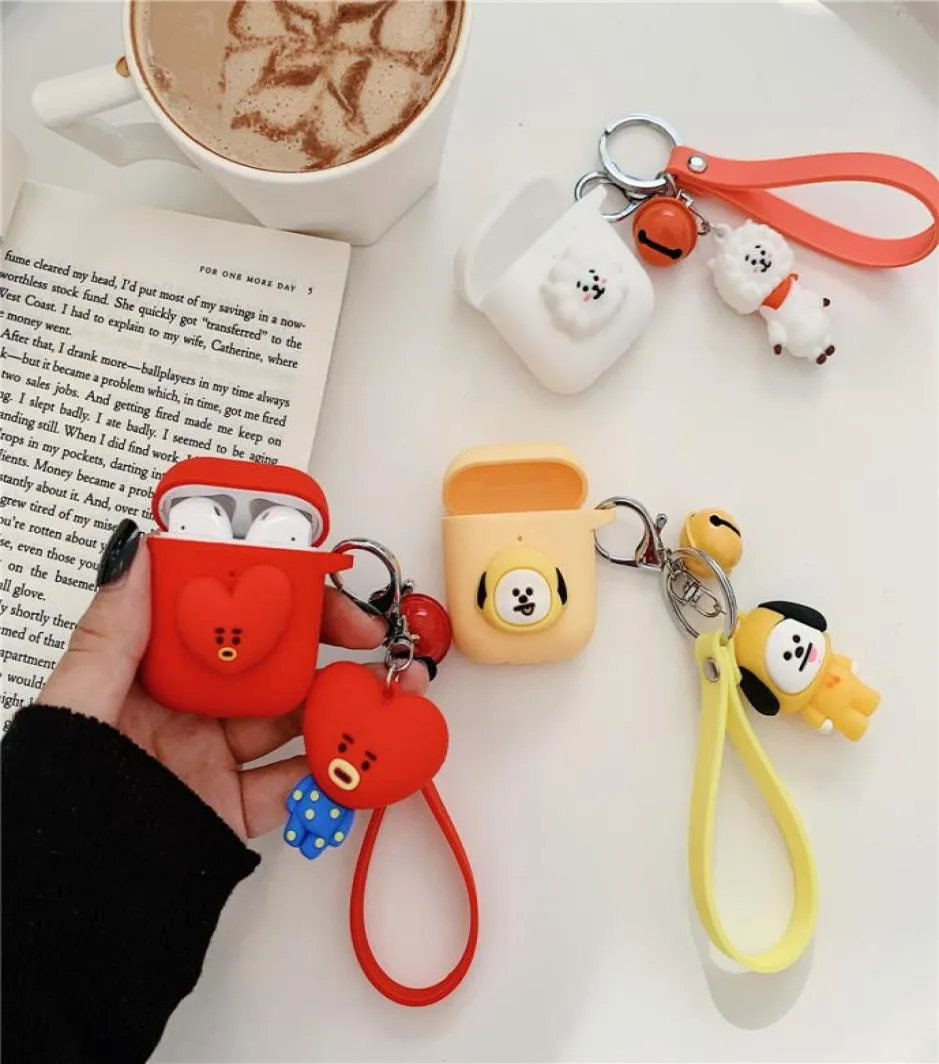 AirPods Pros Case Bells Luxury Silicone Soft Shell med samma Pendant TWS Antifall Protective Sleeve för Cover9079433