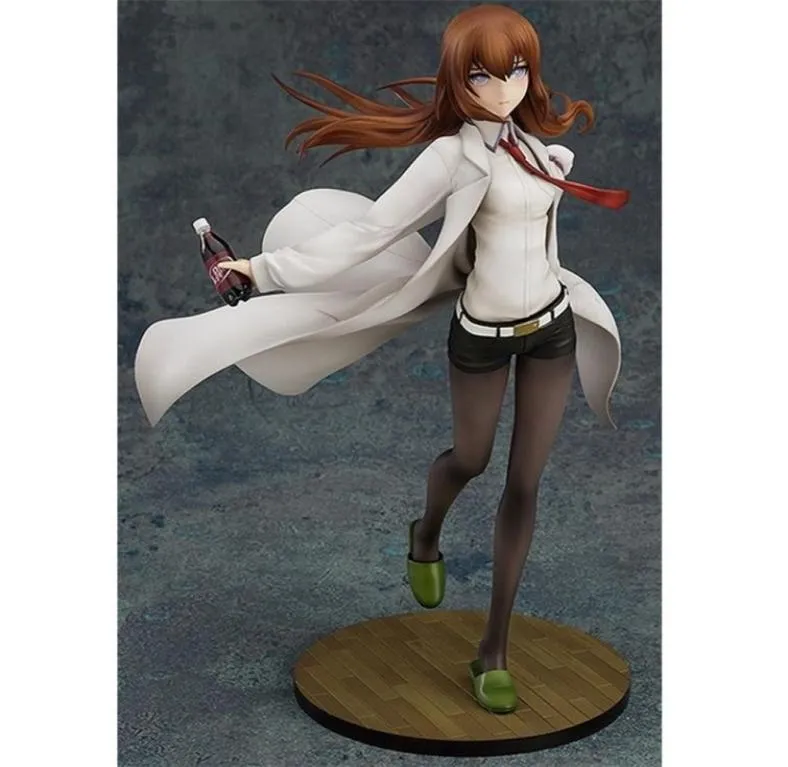 Anime japonais Steins Gate 21 cm Makise Kurisu PVC Action Figure Laboratoire Membre 004 18 Échelle Modèle Peint Collection Jouets T2008042068