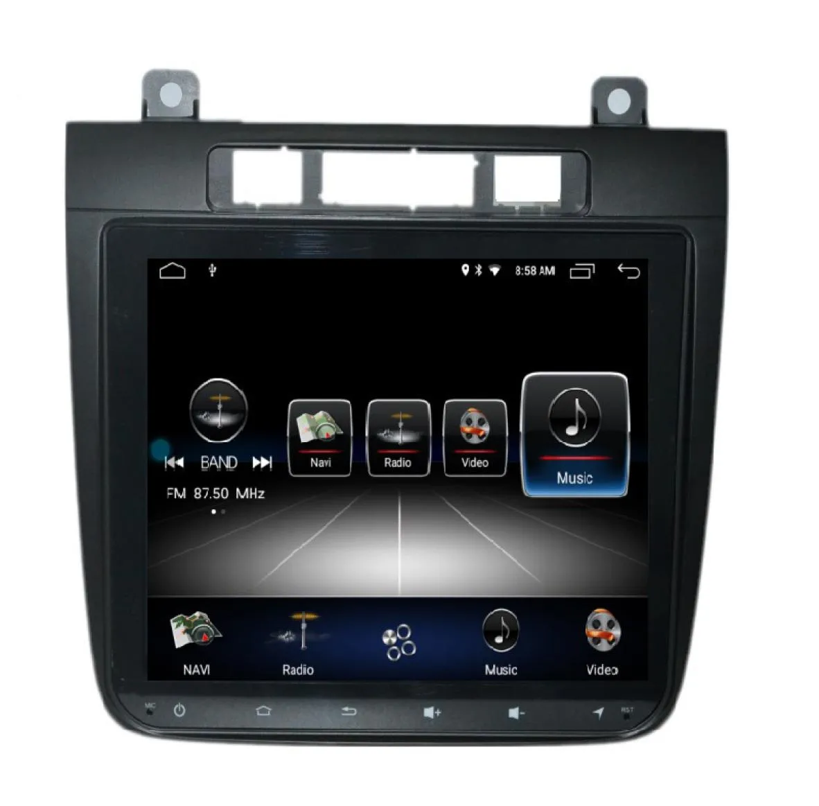 Autoradio Android con navigazione GPS precisa vidio HD1080 microfono bluetooth schermo multitouch per VW touareg 101 pollici2843331