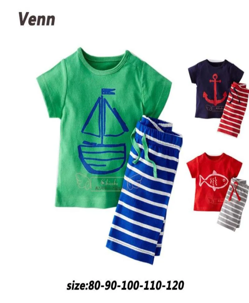 Wholeboys Clothing Short Set 2015 Summer Style Children039s kläder för Boy Beach Causal Set Baby Kidst Shirts Shorts M7865620