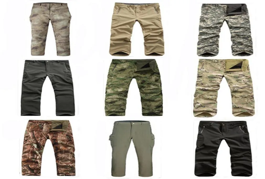 Camoufalge Tad Softshell Pants Men039S Outdoor Sport för vandring camping Windproect Pants Army Tactical Hunting i full längd Trous3799408