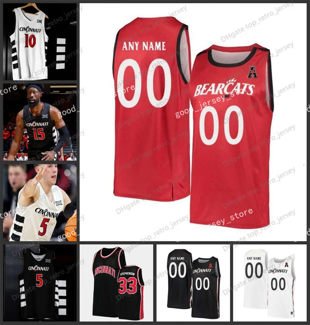 Cincinnati Bearcats koszulka koszykówki Daniel Skillings Day Thomas Jizzle James Rayvon Griffith CJ Fredrick Jamille Reynolds Landon Custom Cincinnati Jerseys