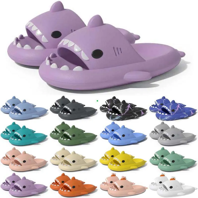 GAI Frete Grátis Designer Shark Slides Uma Sandália Chinelo para GAI Sandálias Pantoufle Mules Homens Mulheres Chinelos Treinadores Flip Flops Sandles Color33