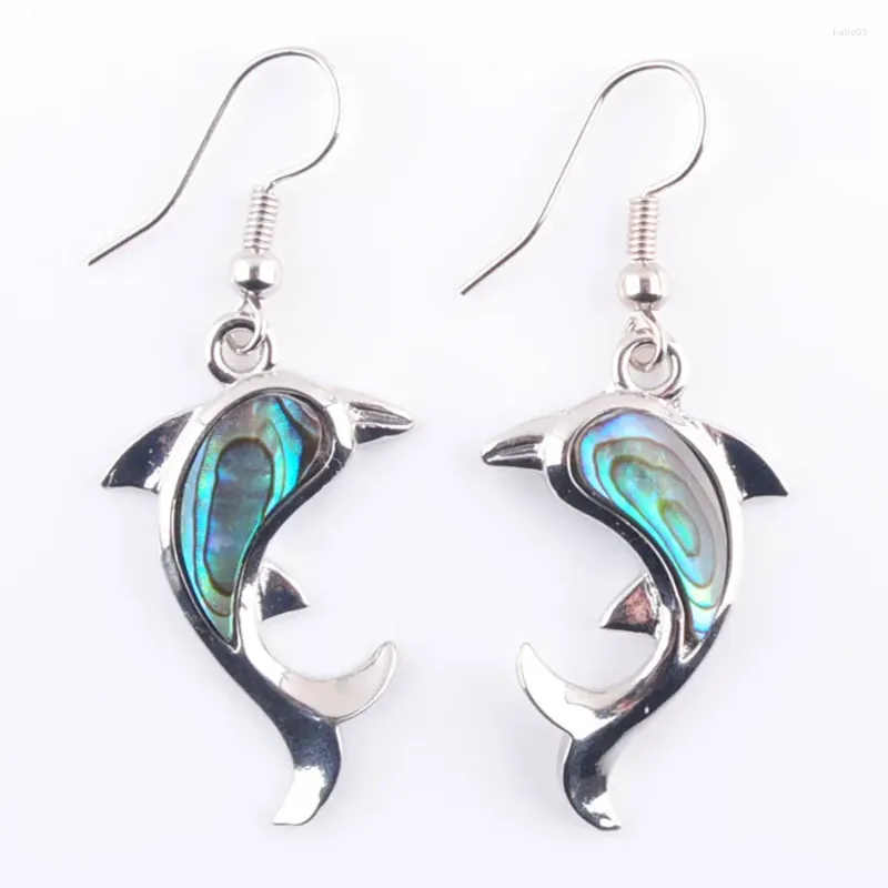 Dangle Earrings YOWOST Dolphins Animal Shape Pendant Beads Natural Abalone Shell Earring For Women Girl Fashion Jewelry IR3048