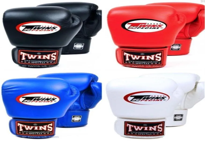 8 10 12 14 Oz Twins Eldiven Kick Boks Eldivenleri Deri Pu Sanda Kum torbası Eğitimi Siyah Boks Eldivenleri Erkek Kadınlar Guantes Muay Thai2771535544