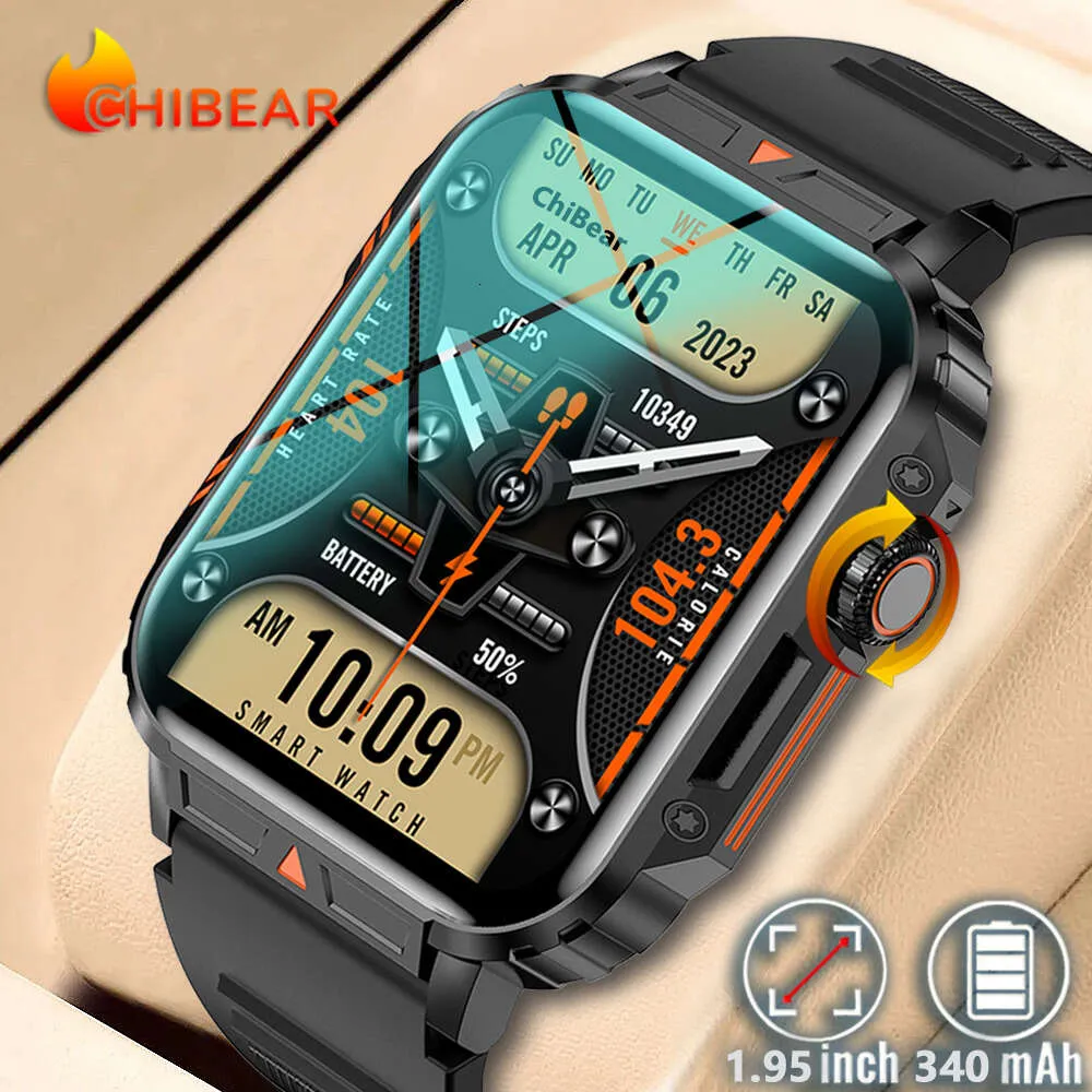 1.95 GPS Outdoor Militare Astuto Della Vigilanza Degli Uomini di Chiamata Bluetooth Smartwatch per Android IOS IP68 Gps Impermeabile Ftiness Orologi Uomo