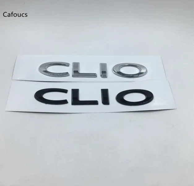 Para renault clio 2 3 4 carro traseiro tronco emblema letras adesivo auto cauda placa de identificação decalques5785519