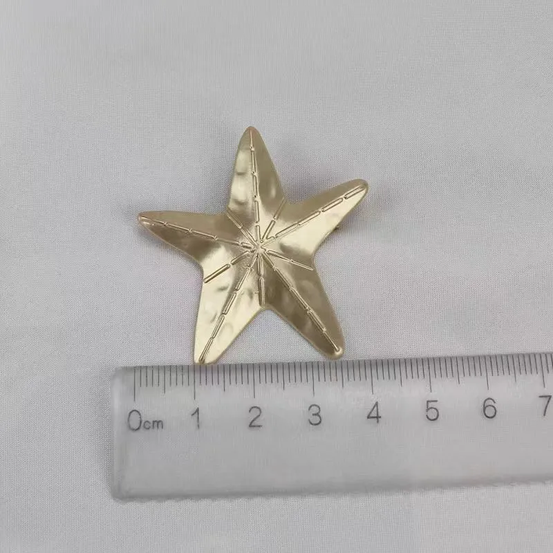 Designer antigo fosco série oceano estrela do mar broche peito flor terno jaqueta suéter acessórios de roupas versáteis