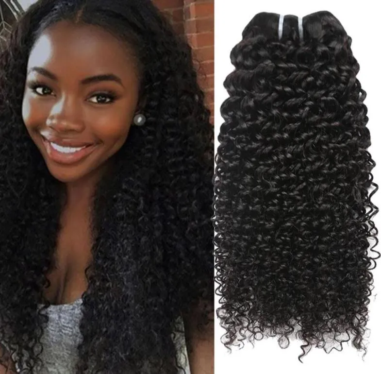 Peruano Encaracolado Cabelo Virgem Brasileiro Malaio Indiano Cambojano Mongol Kinky Curly Cabelo Humano Weave Bundles 8A Kinky Curl Unpro4686700