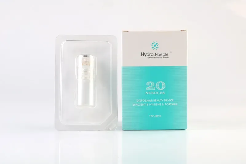 Drop ship Hydra 20 Micro Needle Titanium Tips Bottle Derma Stamp Needles Skin Care Anti Aging Serum Injection Reusable 