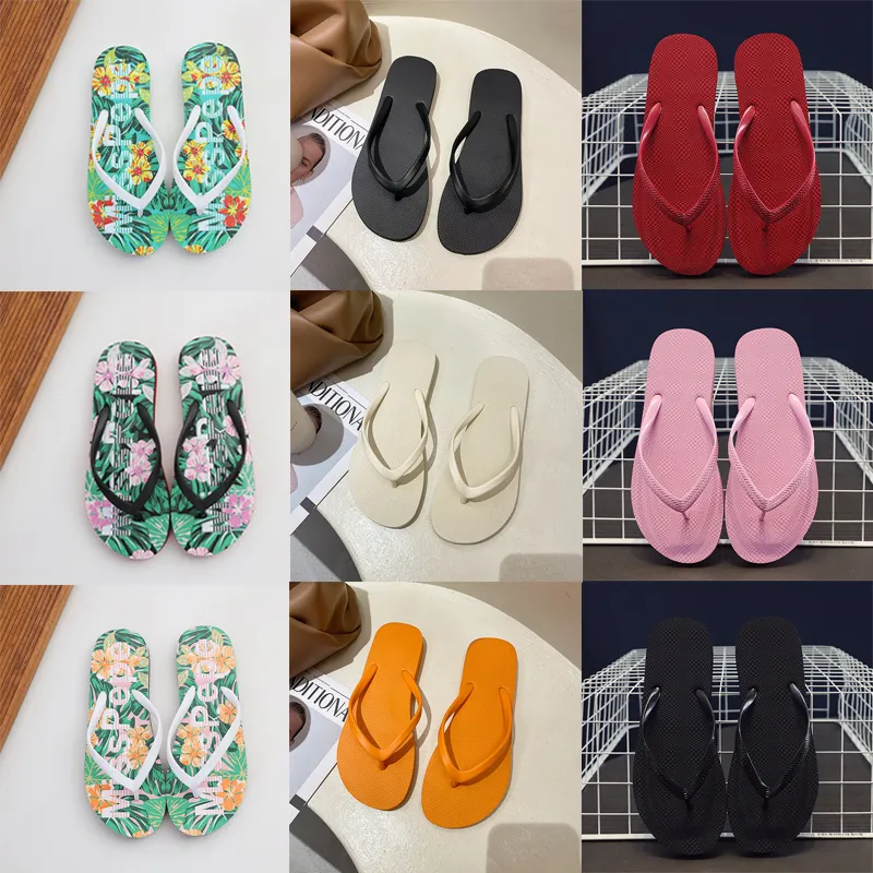 Designer Slippers Sandals Fashion Outdoor Plateforme Chaussures Classic Pinced Beach Shoes Alphabet Print Flip Flops Summer Flat Casual Shoes Gai-26