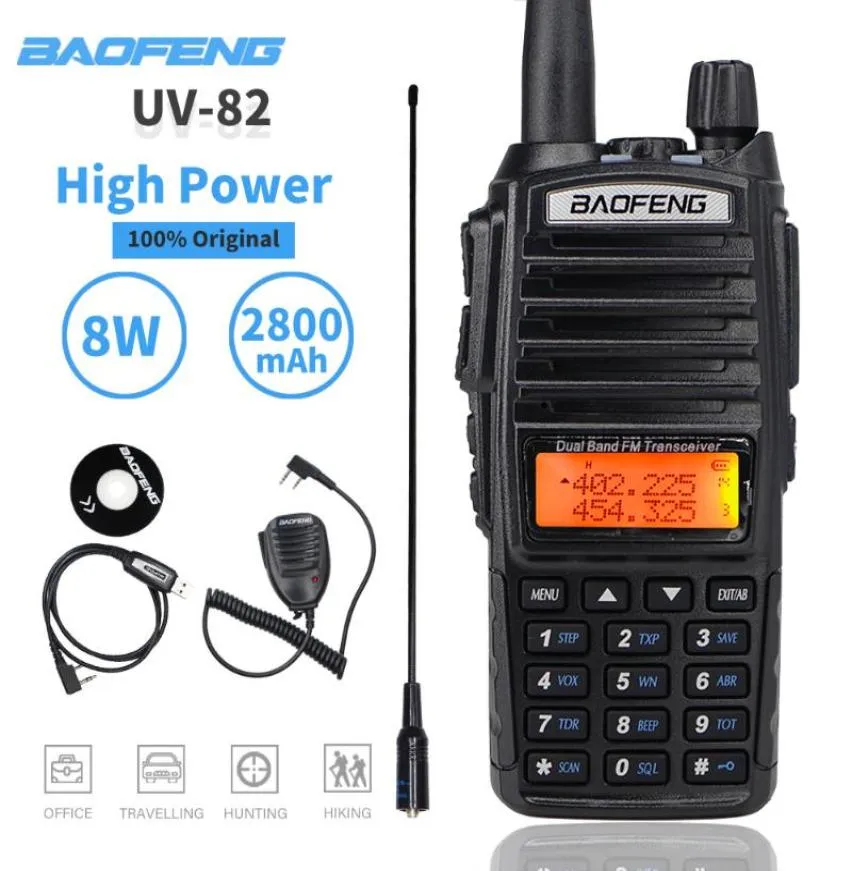 Рация Baofeng UV82 8 Вт двухдиапазонный FM-трансивер Uv82hp высокая мощность двусторонняя радиостанция UV 82 любительская охотничья радиолюбительская радиостанция UV823510079