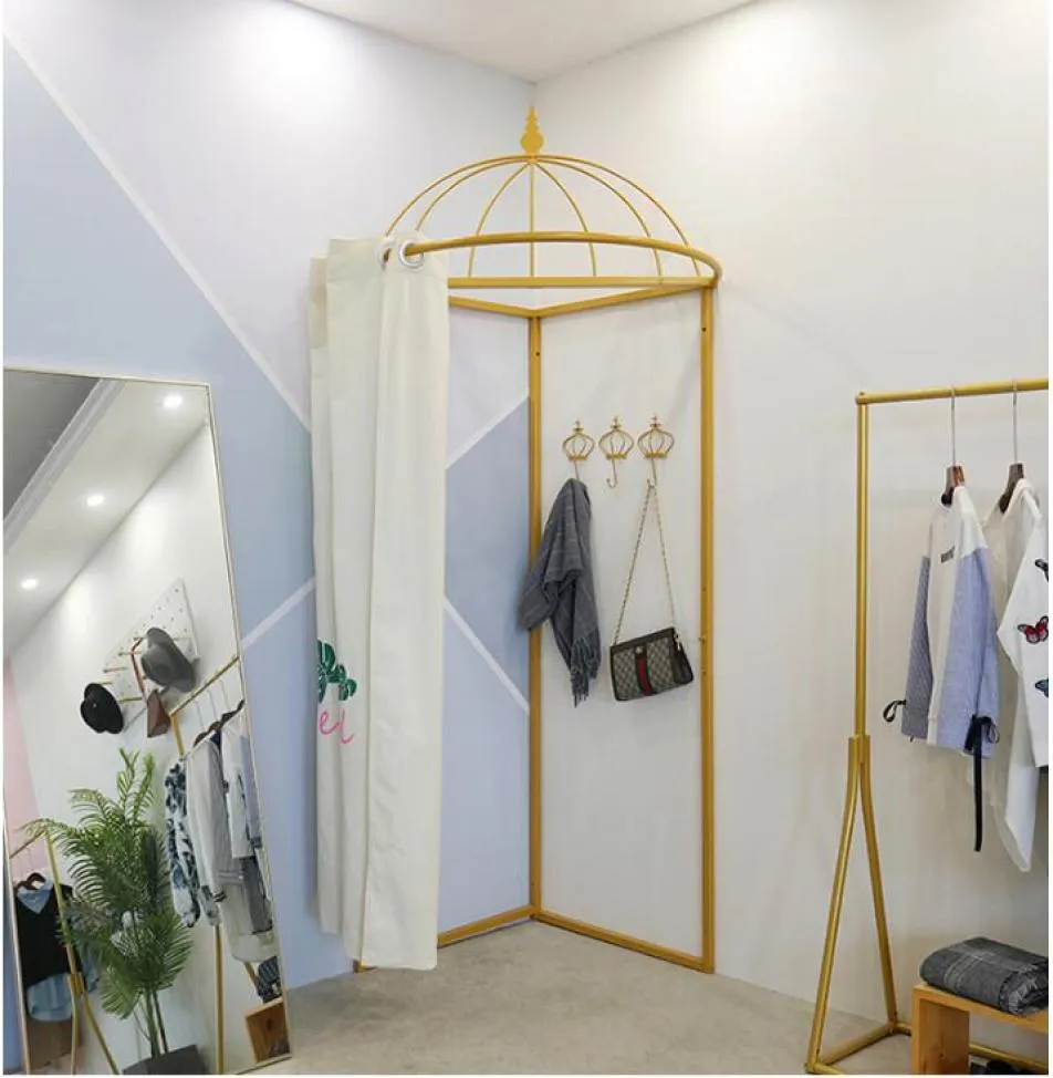 Temporary mobile fitting room Commercial Furniture clothing store floor portable fold simple changing space2149491