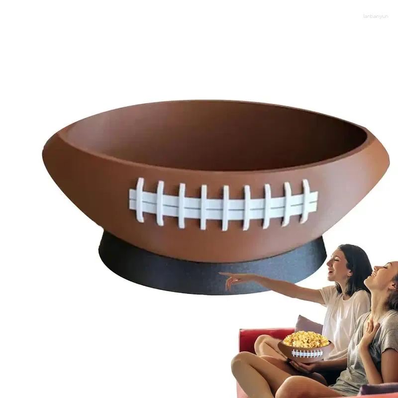 Tea Trays Football Snack Bowl Serving Tray Resin Shaped Dessert Snacks Dish Game Day Serveware Party