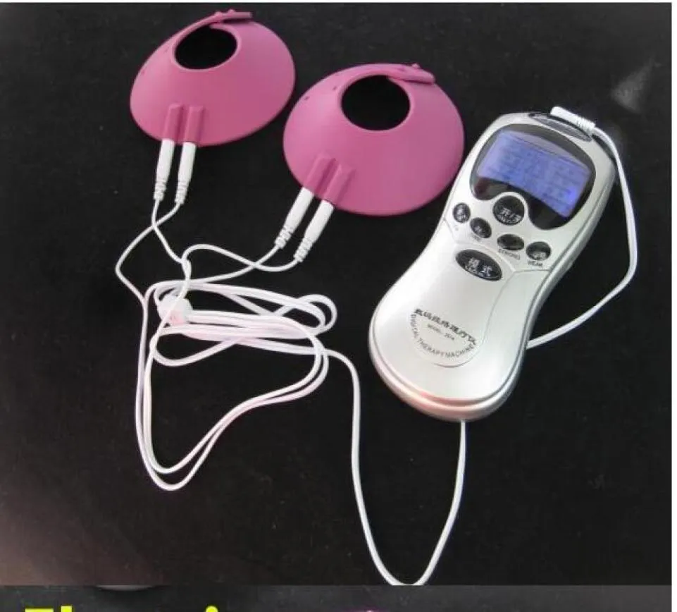 Machine Tens et équipement BDSM Coupes de thérapie du sein à choc électrique Stimulateur Teaser Electroshock Bondage Érotique Adulte Se x Toys Produc6063924