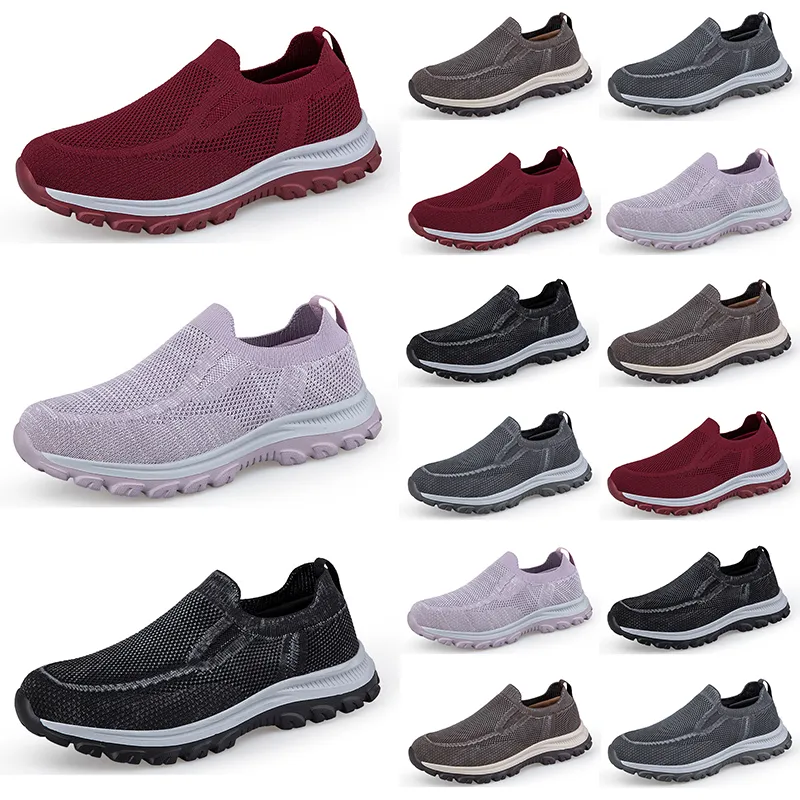 Nouveau printemps et été âgé des hommes âgés à une étape Soft Sole Casual Gai Women's Walking Shoes 39-44 56