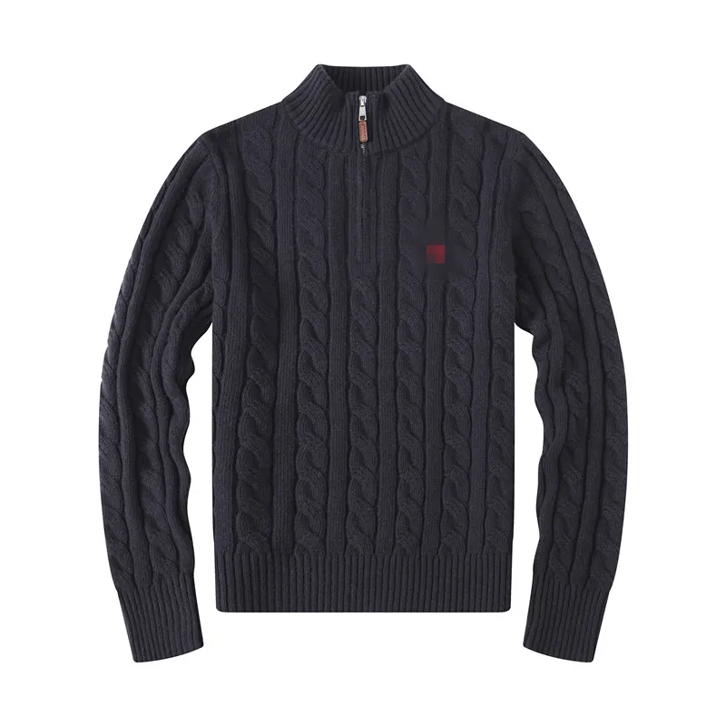 シニアメンズデザイナーブランドのセーターニットネックレター刺繍温かい柔らかいマルチカラー長袖衣類プルオーバー