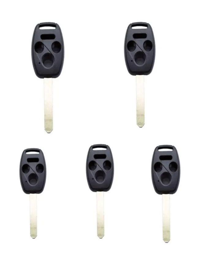 Étui de clé télécommande de remplacement, 5 pièces, 4 boutons, coque de clé de voiture pour 2006 2007 2008 2009 Honda Accord CRV Ridgeline Civic4832866