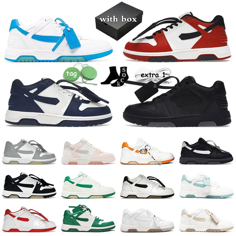 Designer Women Mens White Low Out Out Office Sneaker Virgil Luxury Calf Leather Abloh Ooo för Walking Arrows Basketball Tennis Shoe Pink Runners Trainers