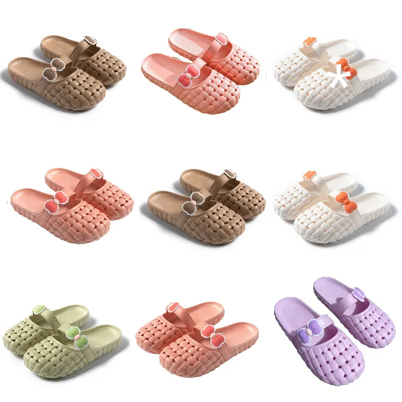 Femmes Summer Product Designer For Slippers Green New White Pink Rose Orange Baotou Bother Bow Sandals Sandals Fashion-045 Flats Flat Tlides Gai Outdoor Chaussures 798 S 89