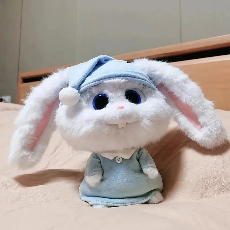 2024 Peluche di coniglio simpatico cartone animato di Pasqua per lenire e accompagnare bamboline di coniglio bianco, cuscini per ragazze, regali di compleanno, commercio all'ingrosso in fabbrica, in magazzino