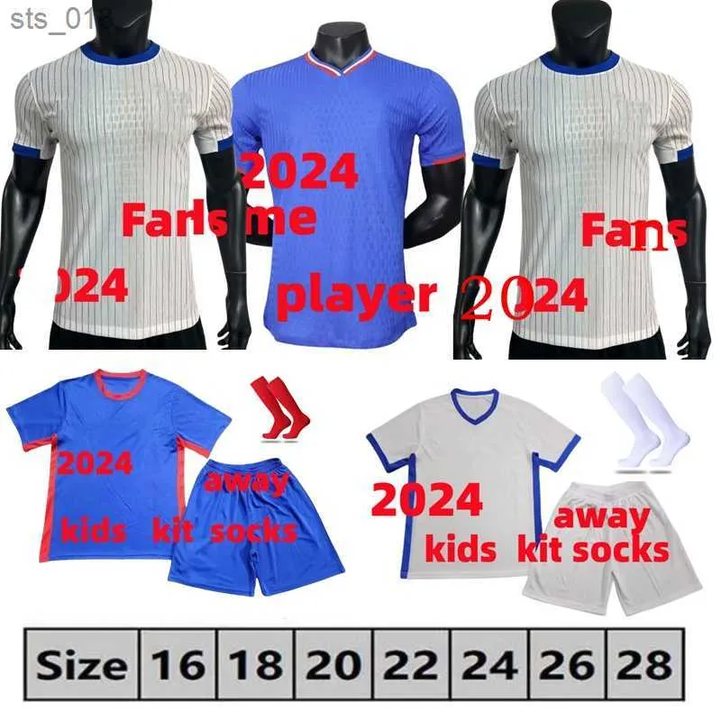 Fans Tops Club français Ensembles complets Maillots de football GRIEZMANN KANTE équipe de pied Maillots enfants kit femmes football shirtH240312