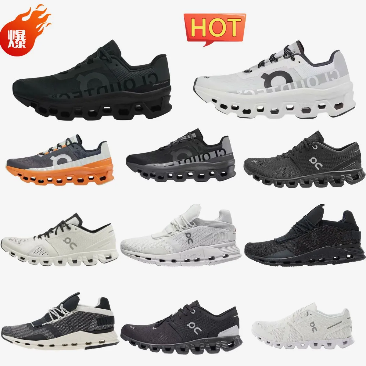 Новые кроссовки для бега Cloud 3 5 X Federer Mens Nova Cloudnova Form ONS All Black White Trainer Workout Cross Cloudaway Теннис Cloudmonster Женские спортивные кроссовки S5