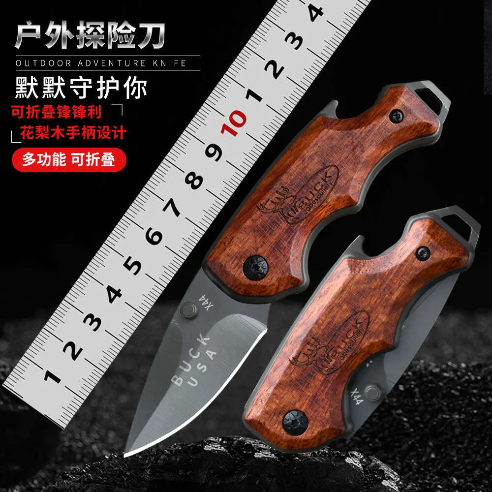 X44 Outdoor Portable Small Wildlife Survival Folding Self Defense Mini Multi Functional Fruit Knife 560343