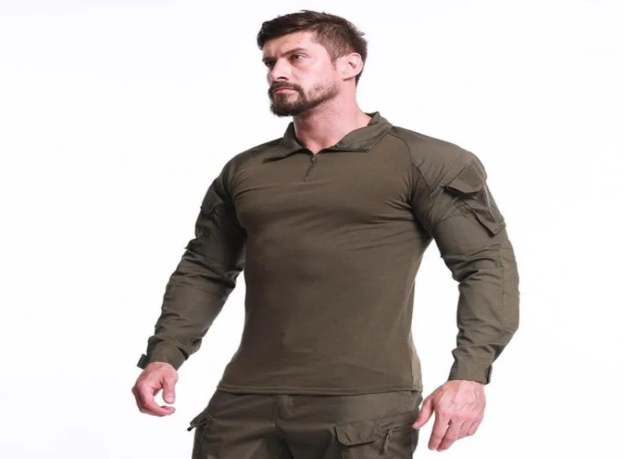 Chemise tactique de grande taille S5XL, uniforme de Camouflage en plein air, vêtements de Combat, hauts d'entraînement de randonnée, chemise de ventilateur de l'armée à manches longues9539791