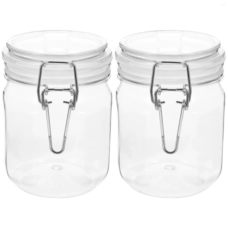 Storage Bottles 2 Pcs Honey Bottle Airtight Jar Glass With Lid Kitchen Jars The Pet Small