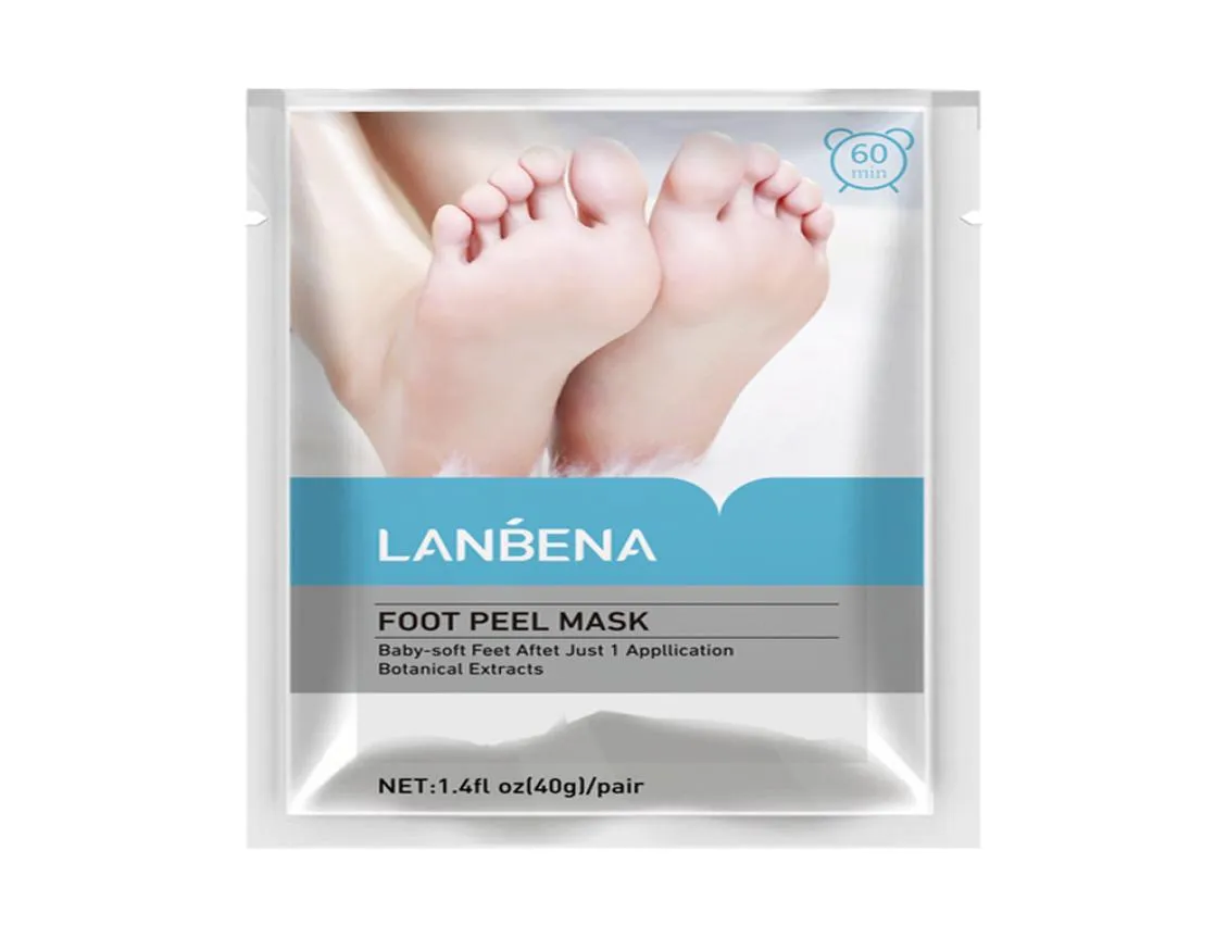 Lanbena exfolierande fotskalmask behöver bara ett par ta bort död hud noggrant på 27 dagar fotmaskskalande nagelband häl8975810