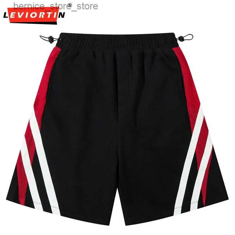 Shorts voor heren Trainingsshorts voor heren Y2K straatkleding hiphop gestreepte patch werk joggingbroek Harajuku mode zomer casual losse zak sportbroek Q240305