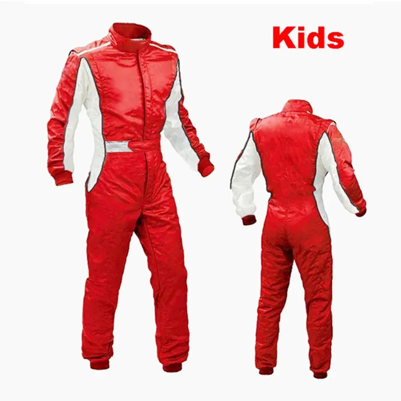 Karting Suits Racing Car Jumpsuit för vuxna och barn Motorcykeljacka och byxor 240227