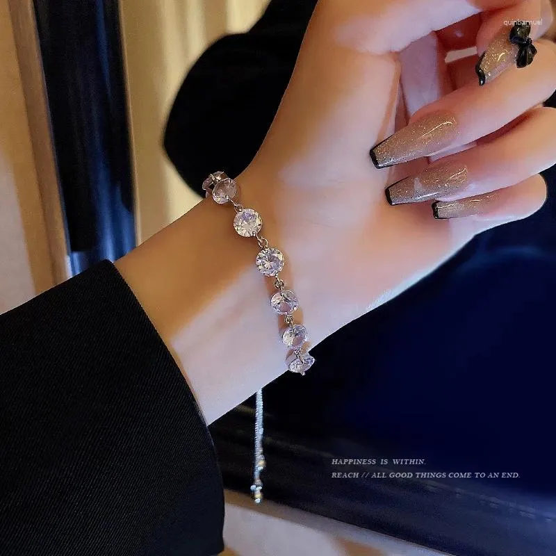 Link Armbänder Kristall Zirkon Armband Damen Pull-out Einstellbar Exquisite Super Flash Schmuck Großhandel