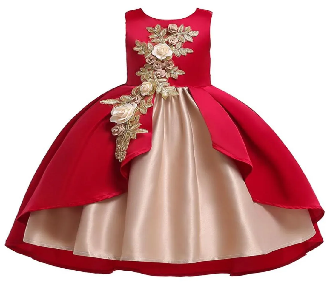 Blumenmädchenkleid für Hochzeit Baby Mädchen 212 Jahre Geburtstag Outfits Kinder Mädchen Kleider Kinder Party Abschlussball Ballkleid XF112879154