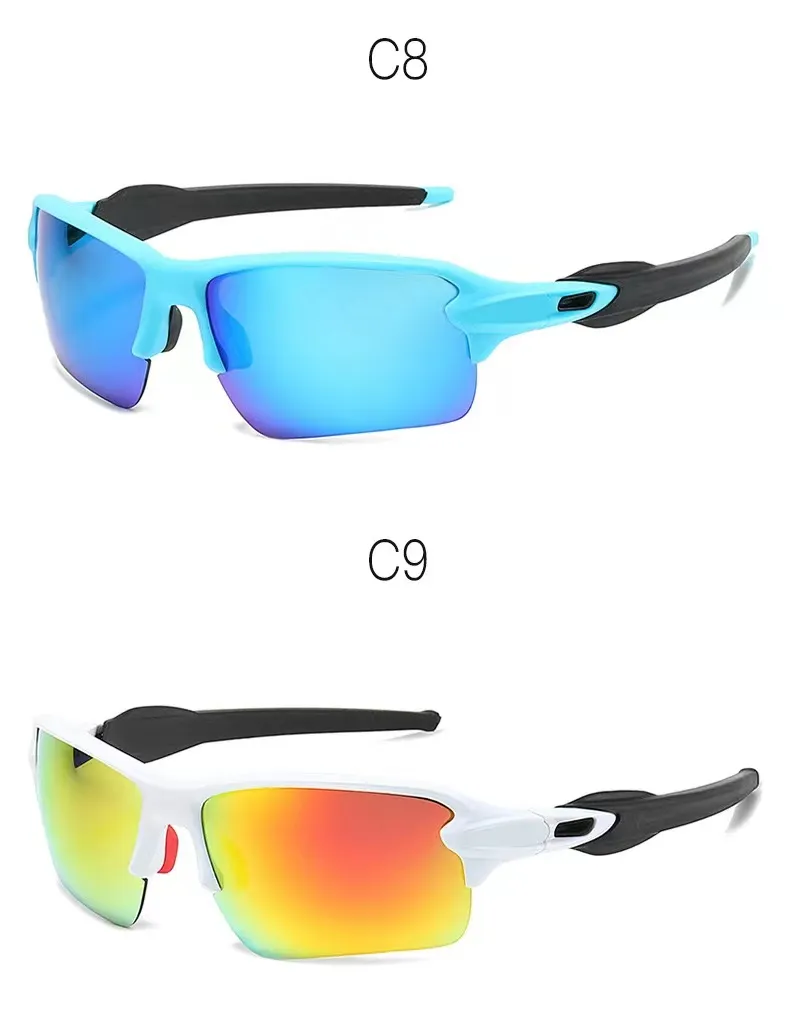 Nowe sportowe okulary przeciwsłoneczne Half Rame Factory Marka okulary Mężczyźni rower i jazda okularami Słońca 9271